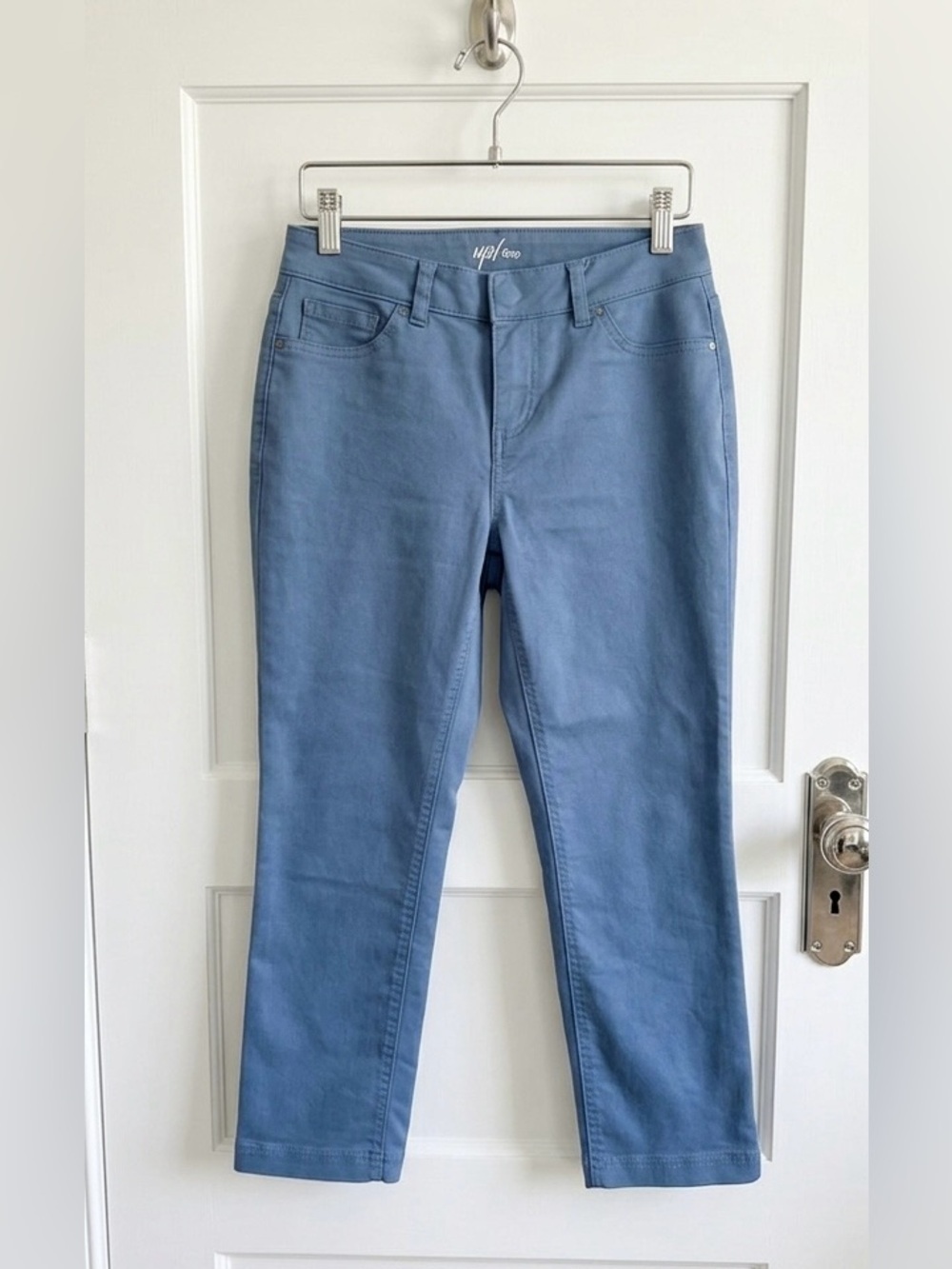 Up! Slim Leg Crop Pants – Slate Blue